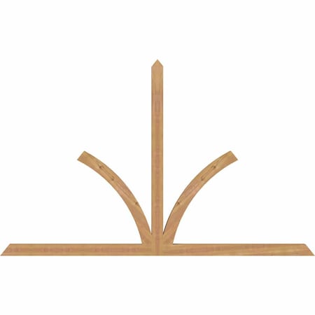 Ekena Millwork Richland Timber Gable Bracket, Western Red Cedar, 96"W x 60"H x 3 1/2"D x 3 1/2"F, 15/12 Pitch GBW096X60X0404RIC00SWR